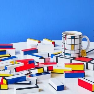 MUSEUM MODERN ART Piet Mondrian Color Changing Mug Composition Red Blue Yellow